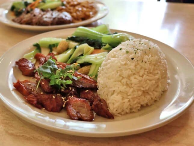 Vegan BBQ Pork with Rice