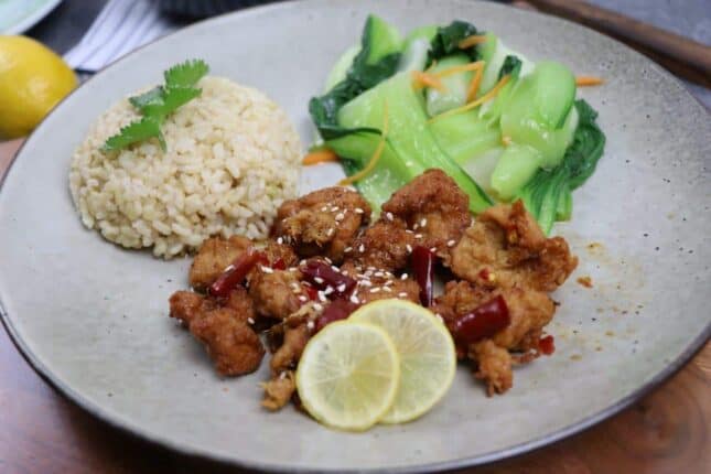 Spicy Lemon Chicken with Rice