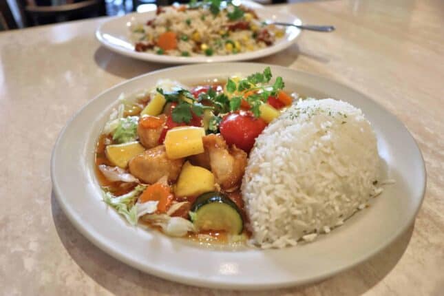 Sweet & Sour Veggie Pork with Rice